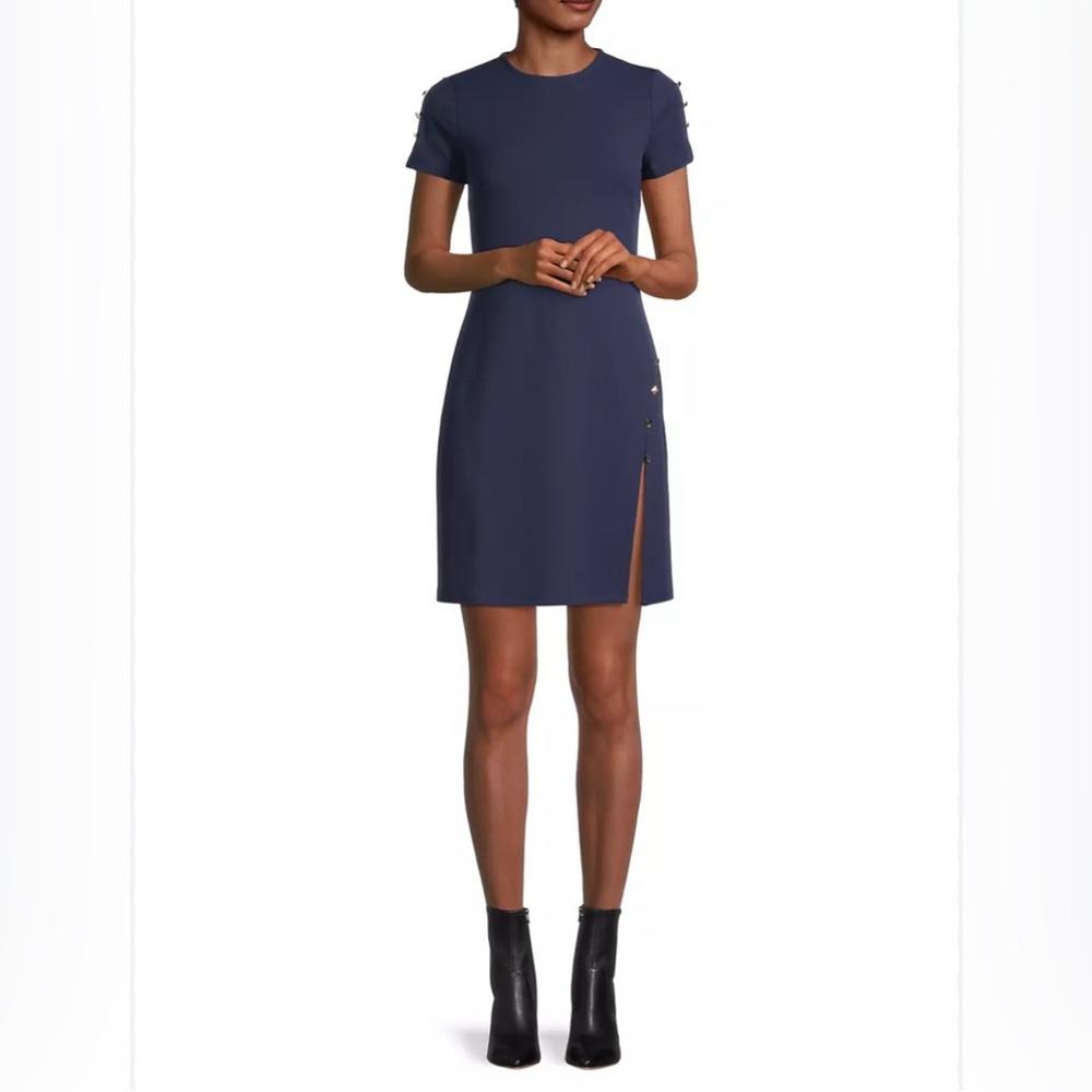 Michael Kors Women’s Crepe Pyramid-Button Mini Dress Size XS